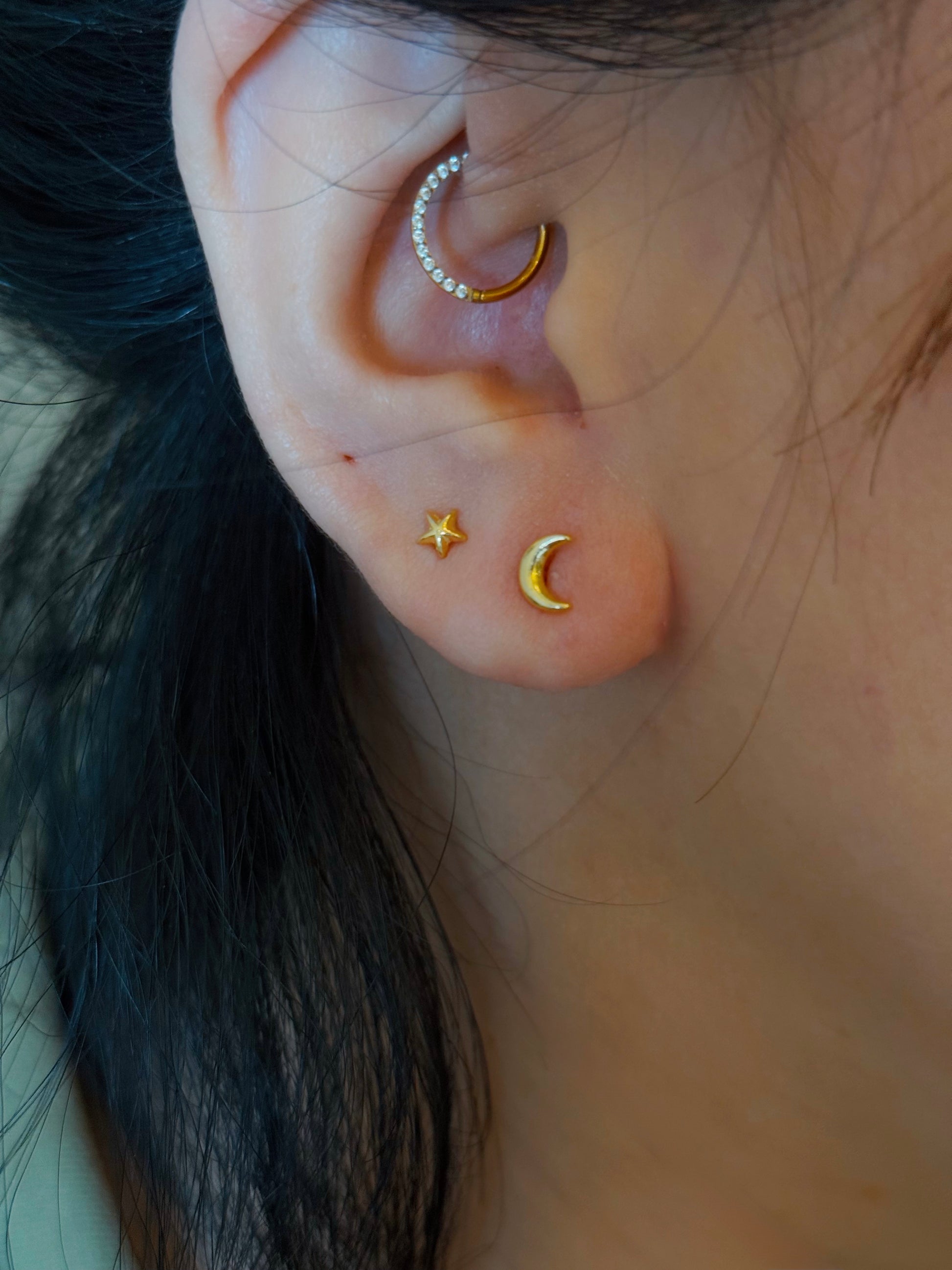 Mini crescent Silver925 earrings