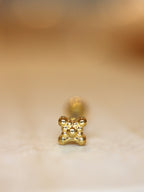 Cross bead stud surgical steel piercing (1pc)