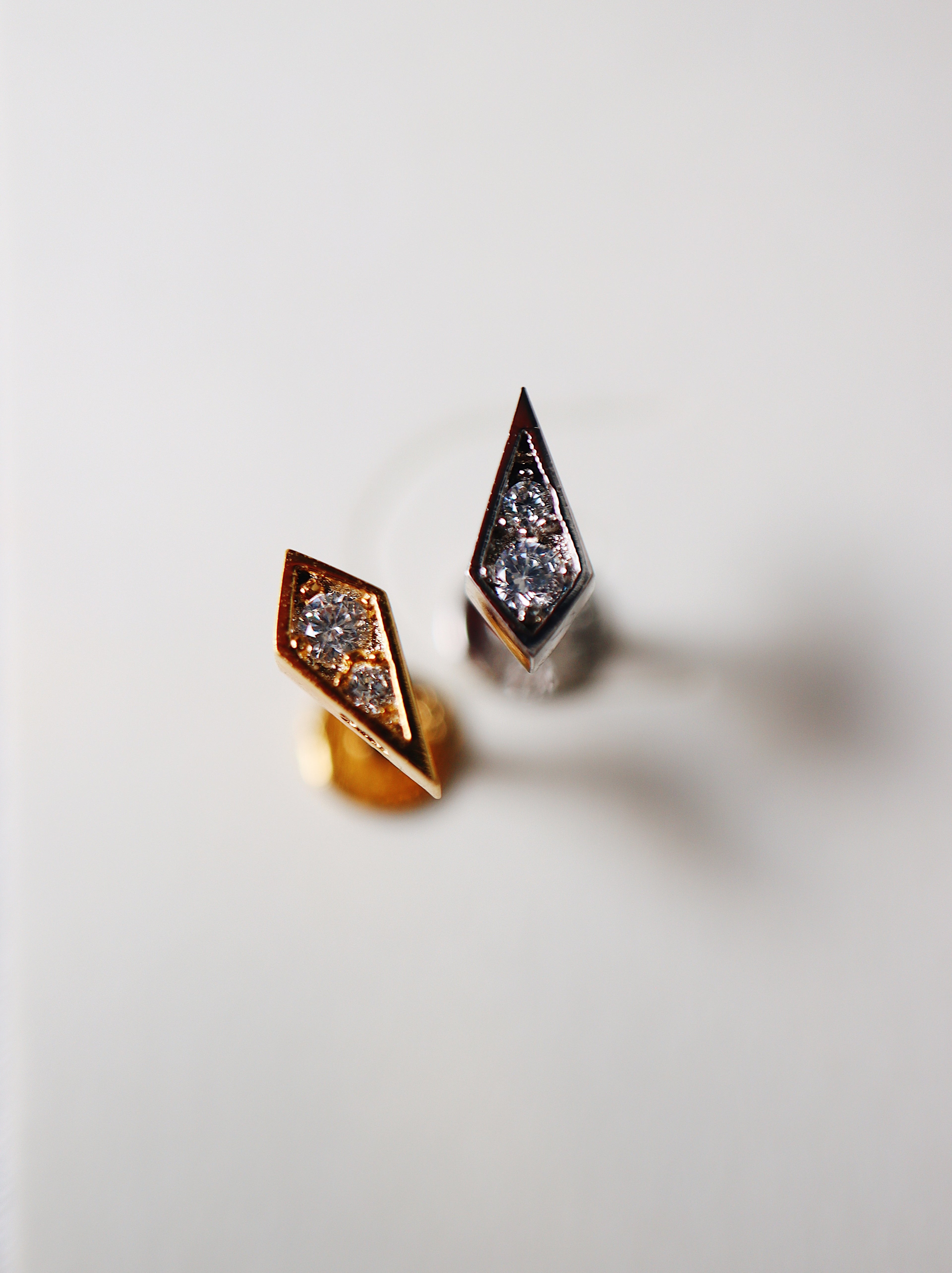 Kite cz flat back s925 piercing (1pc)