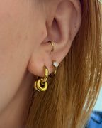 Interlock stainless steel earrings