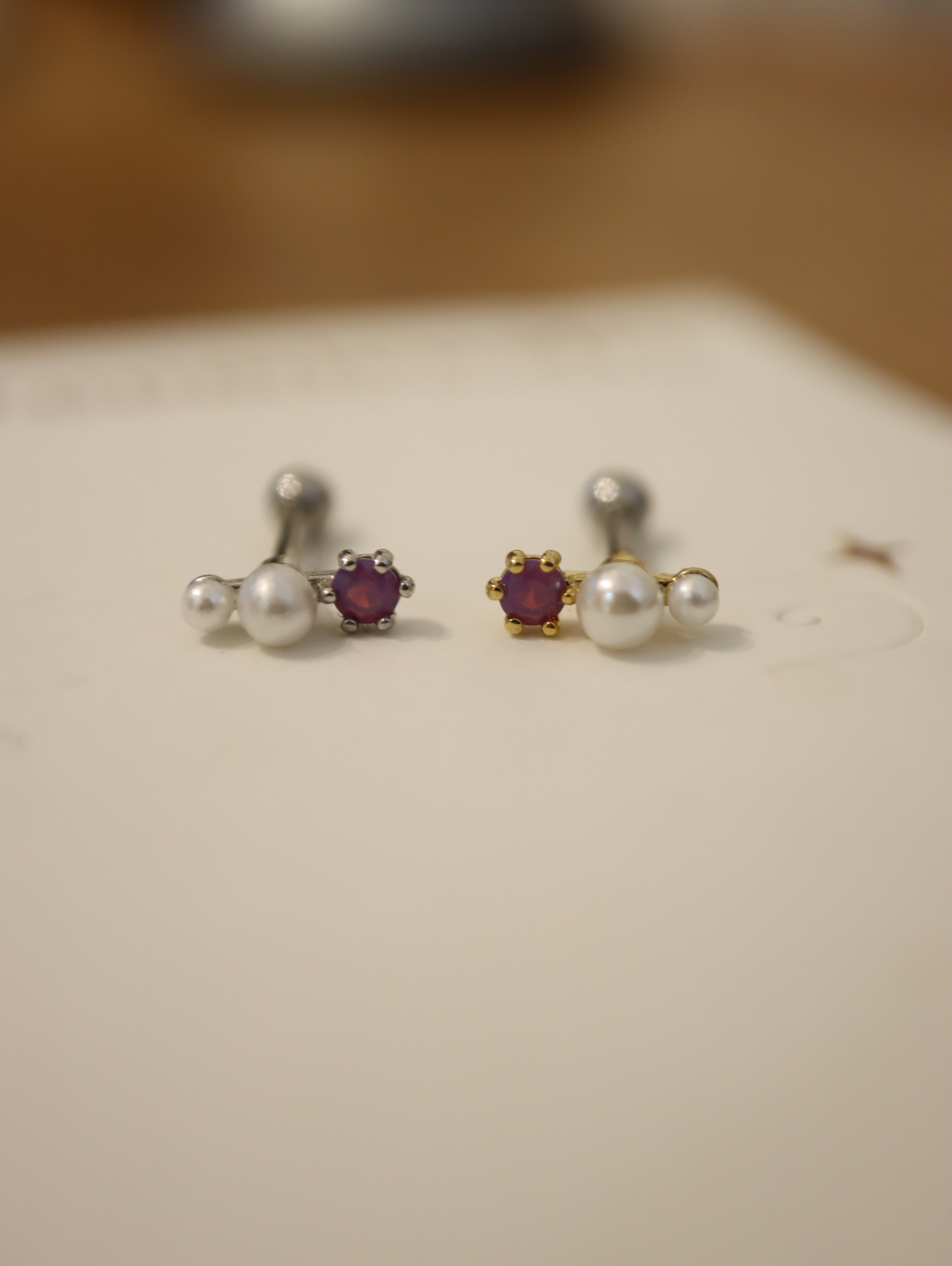 Cluster stud Surgical Steel earring piercing (1pc)