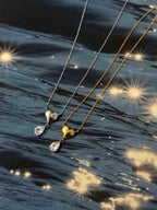 Beloved drop brass necklace
