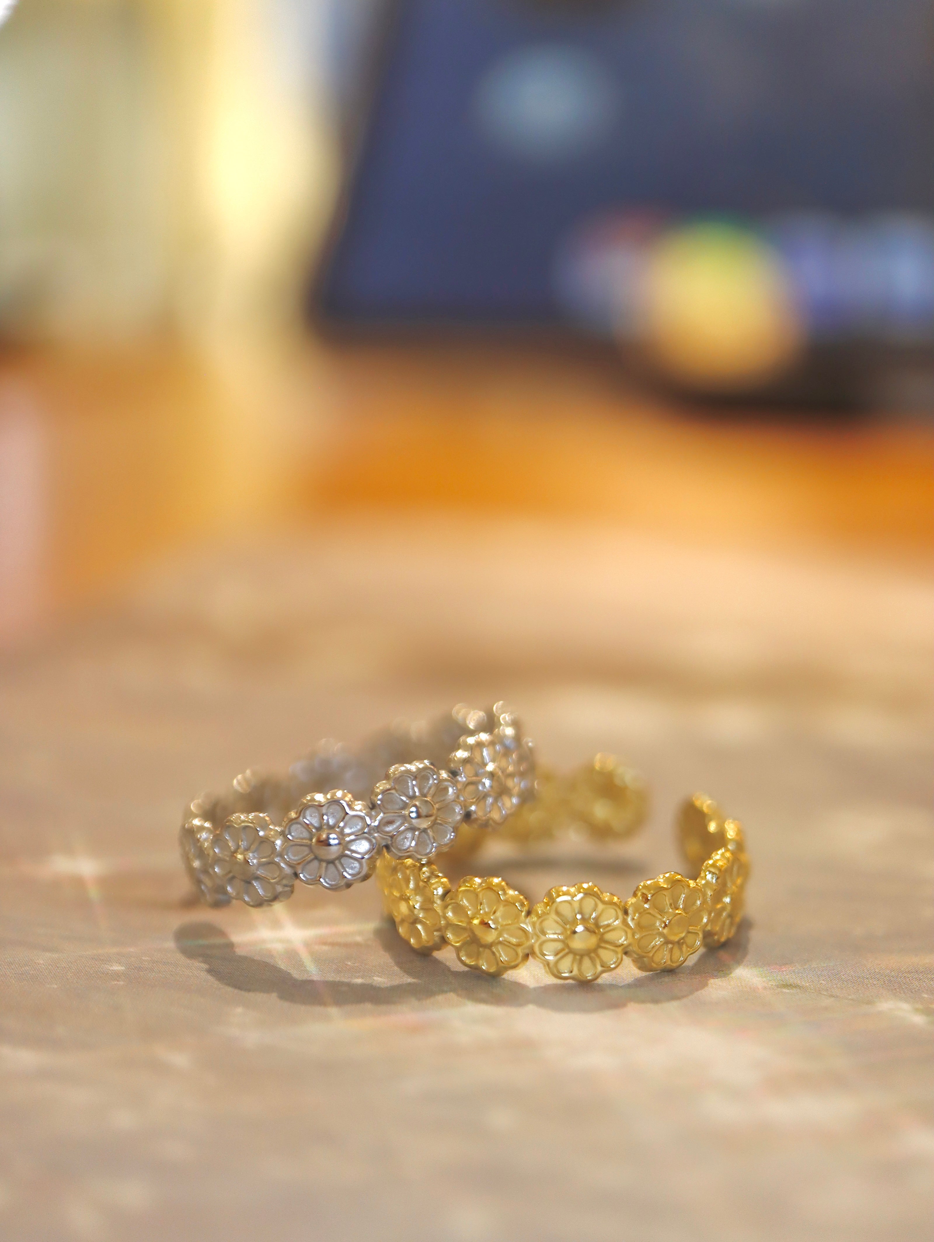 Daisy Band Open Size Stainless Steel Ring