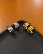 Stainless steel flat earrings