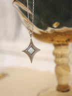 Rhombus Starlet brass necklace