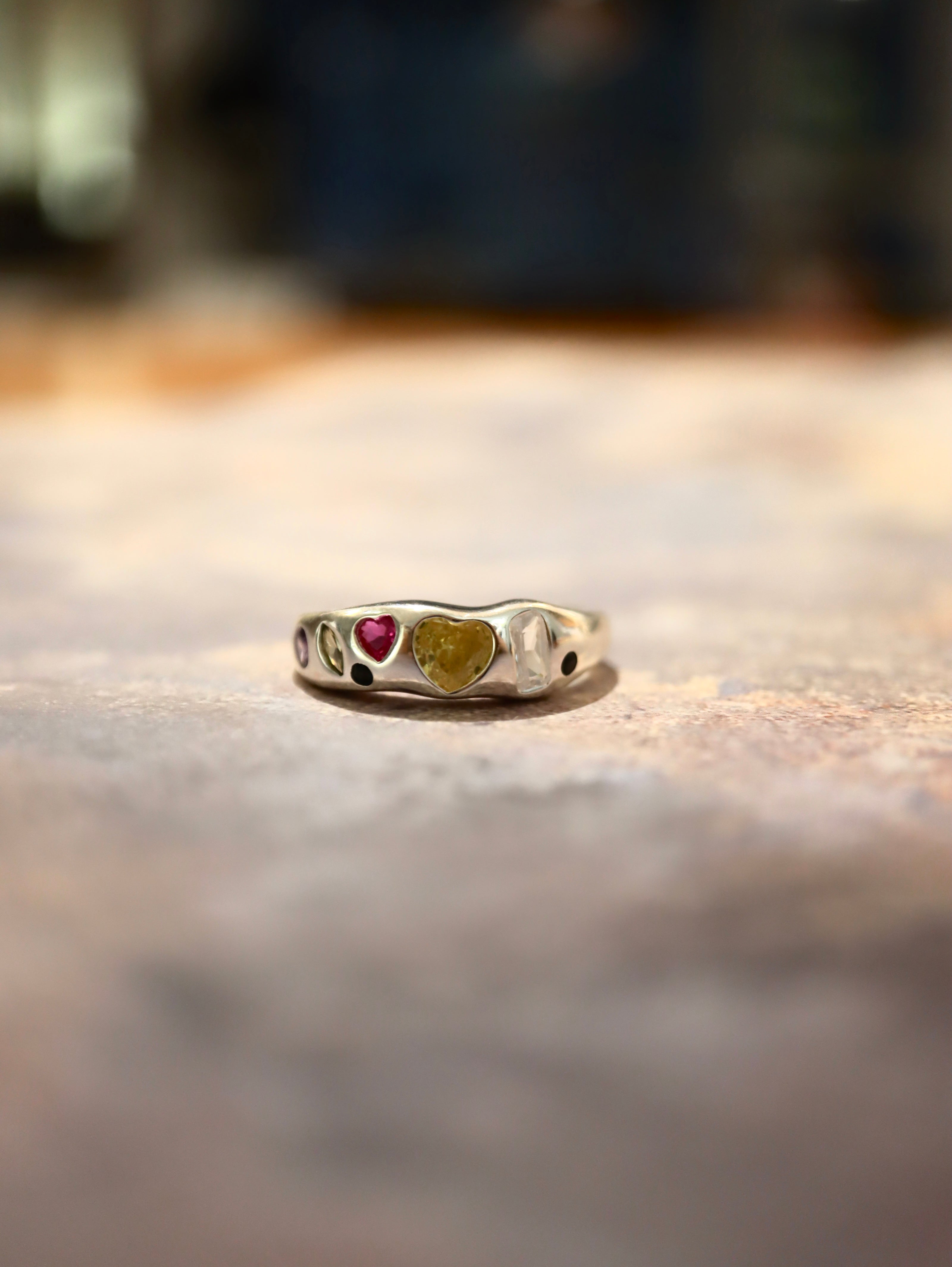 Multi-colour 925 Silver Ring