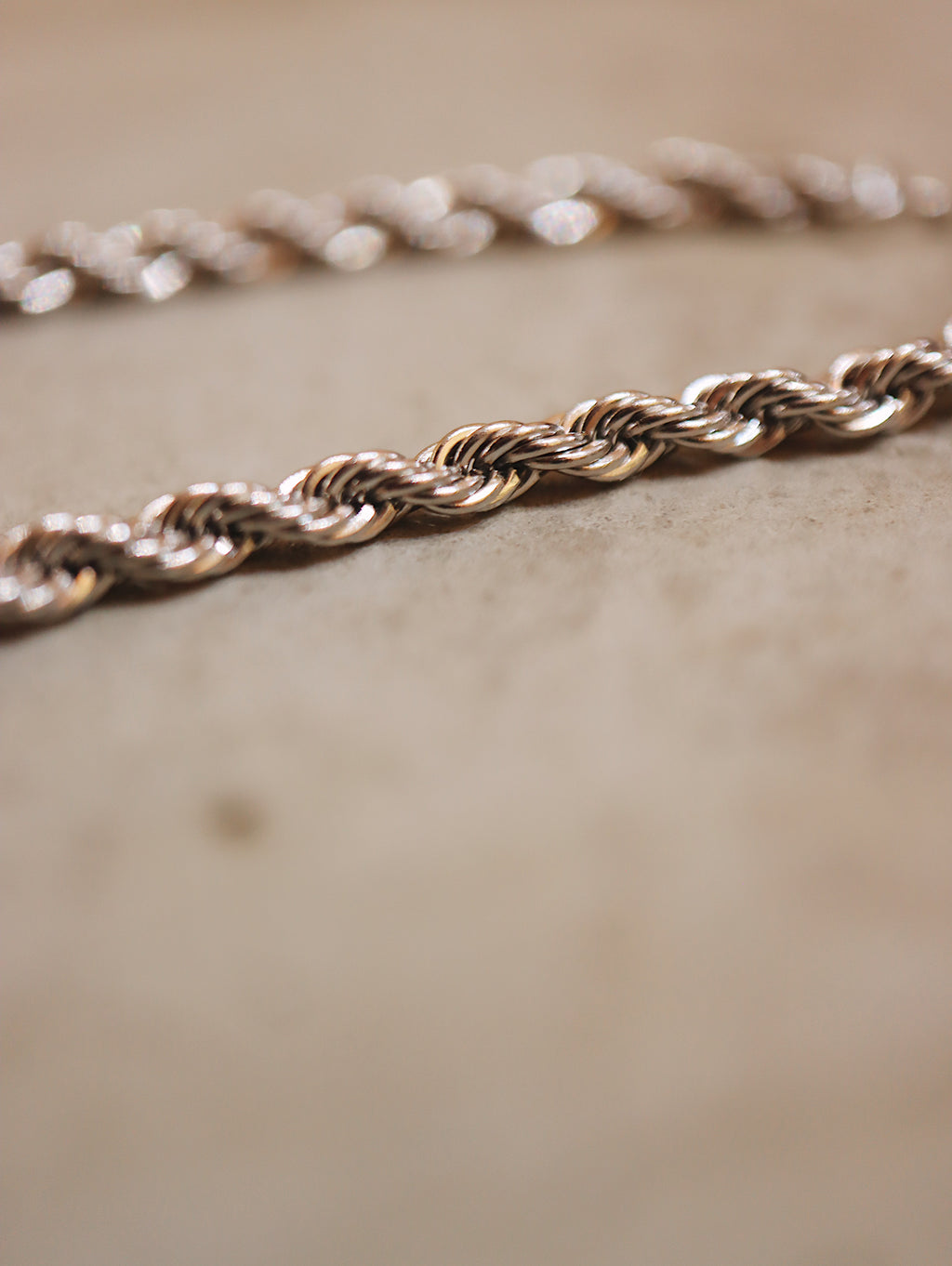 Amethyst Rope Chain Stainless Steel Bracelet