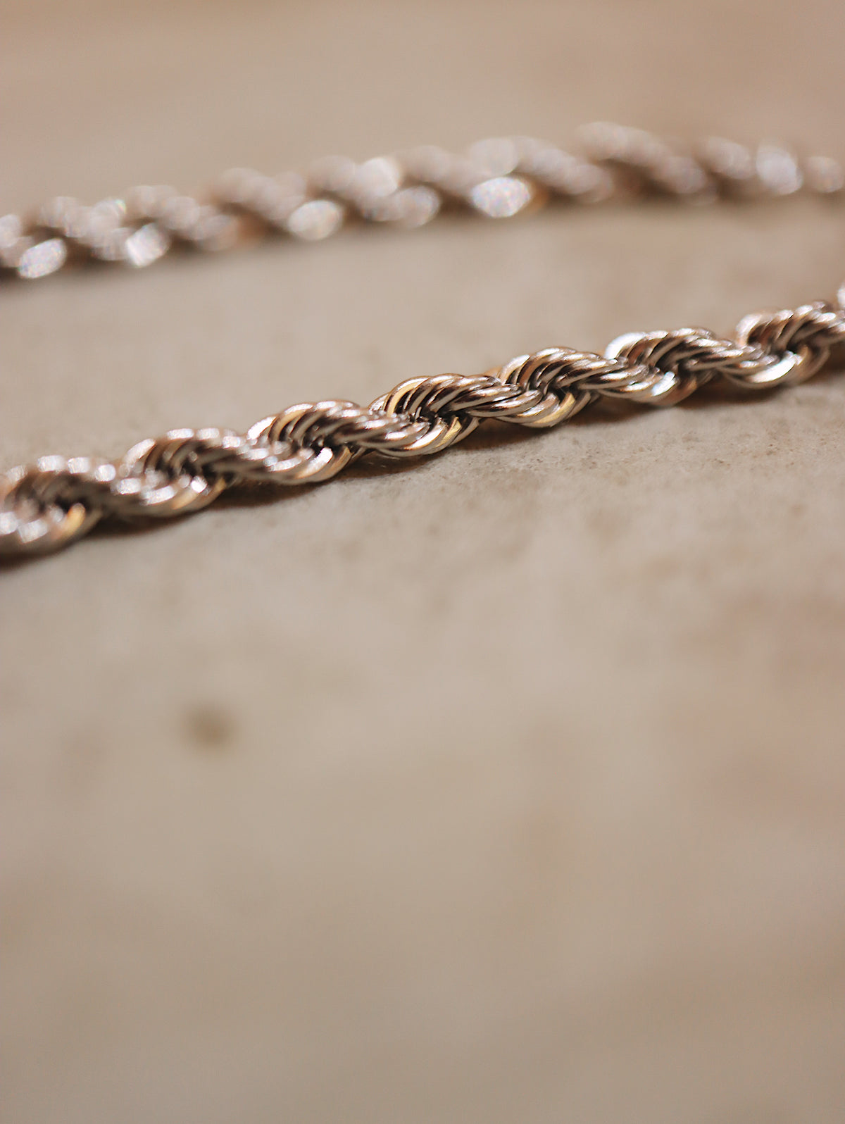 Amethyst Rope Chain Stainless Steel Bracelet