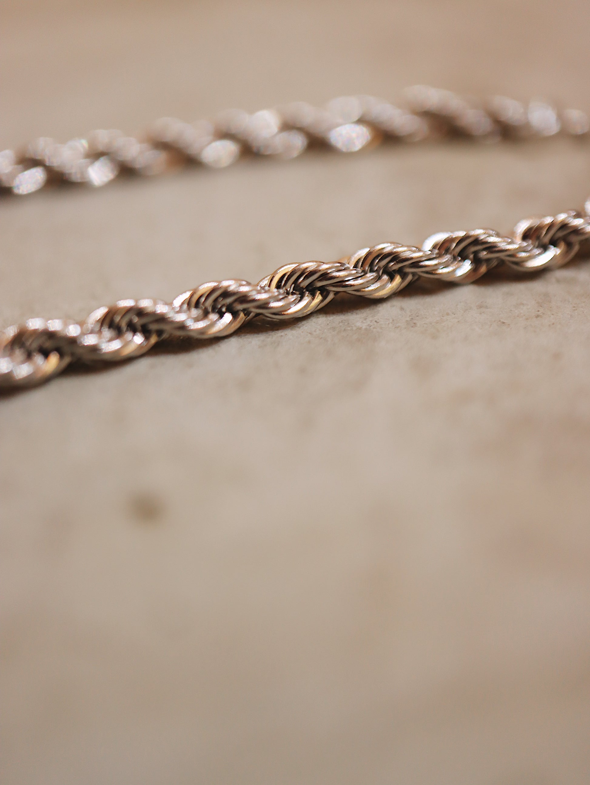 Amethyst Rope Chain Stainless Steel Bracelet