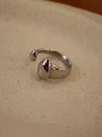 Nouveau Double Drop Band Stainless Steel Ring