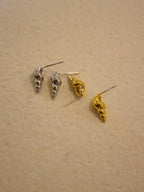 Conch Stud Brass Earrings