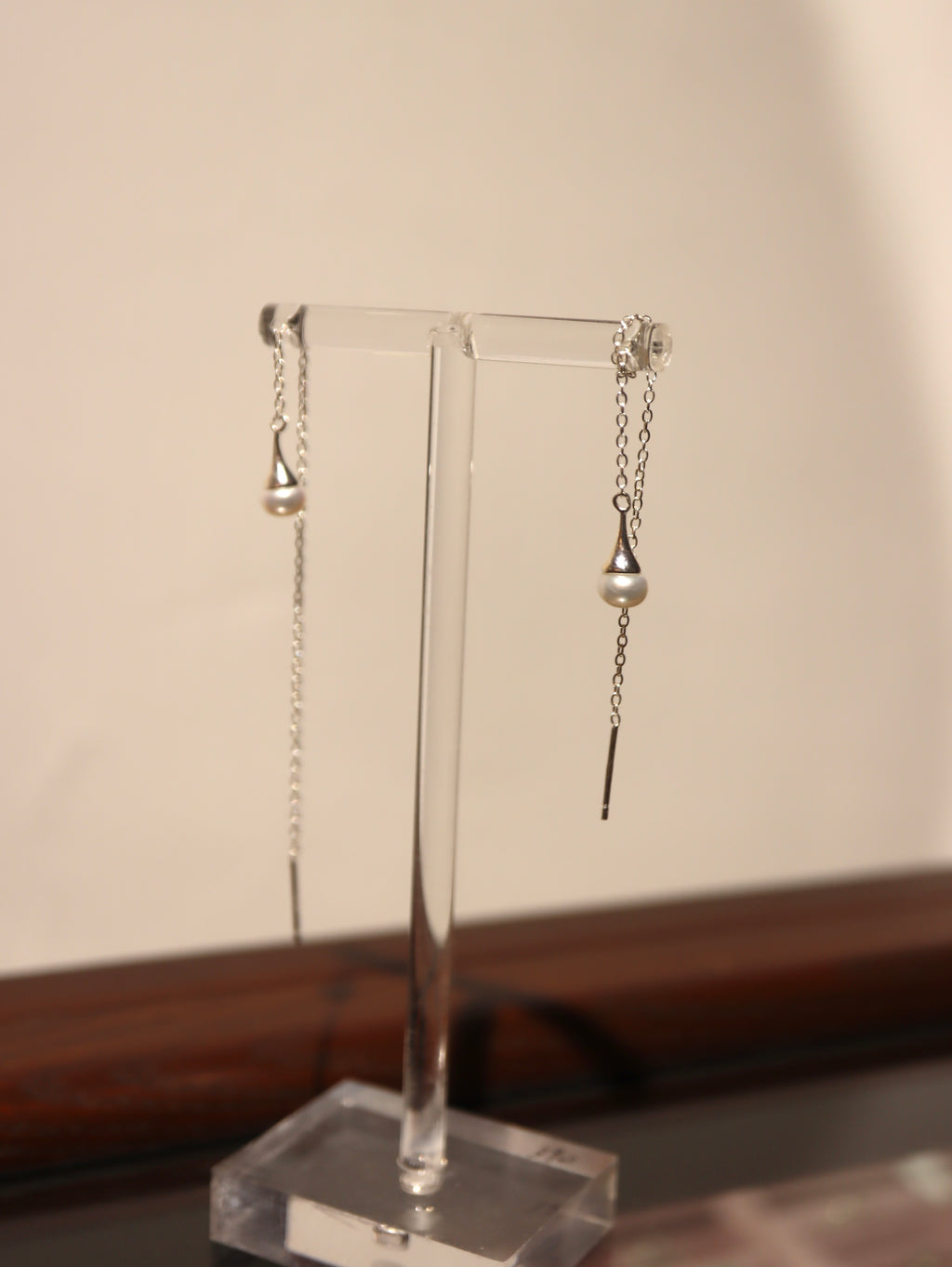 Long drop 925 silver earrings