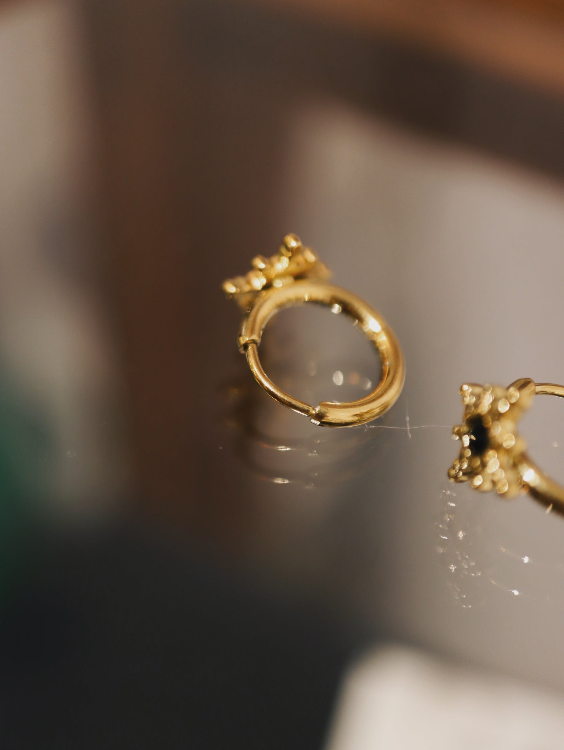 Starburst stainless steel earrings