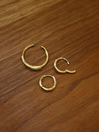 Half Braided Huggie Hoops Earrings
