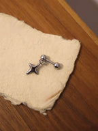 Drop cross surgical steel piercing stud (1pc)