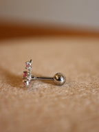 Surgical steel triple cz sparkle earring (1pc)