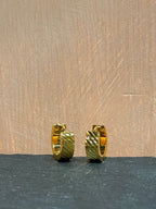 Surgical steel flat hinged hoop earrings