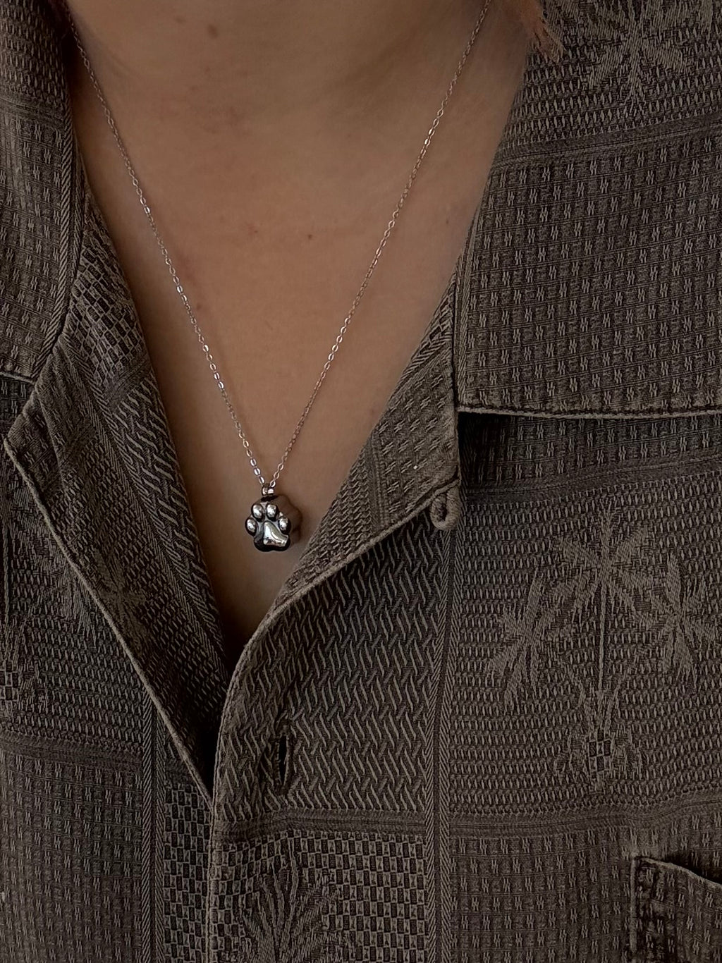 Pet Paw Waterproof Stainless Steel Necklace