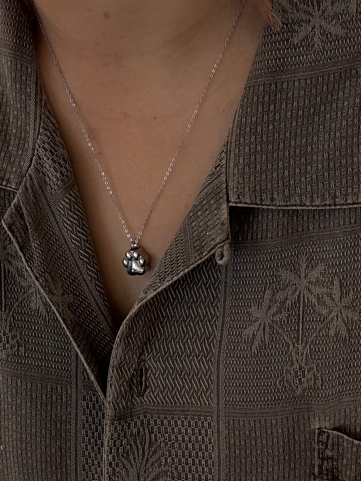 Pet Paw Waterproof Stainless Steel Necklace