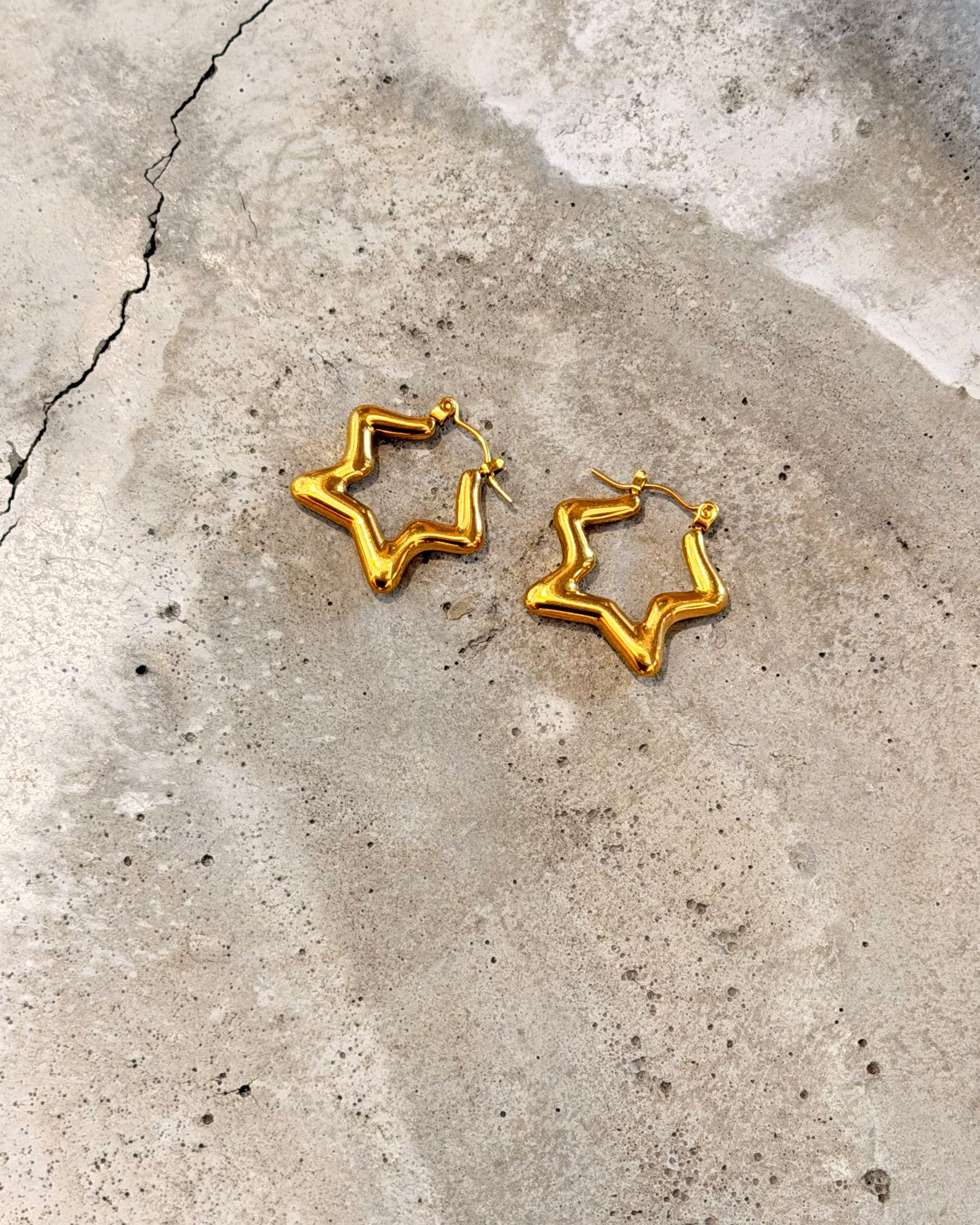 Nova Zig Hoop Stainless Steel Earrings