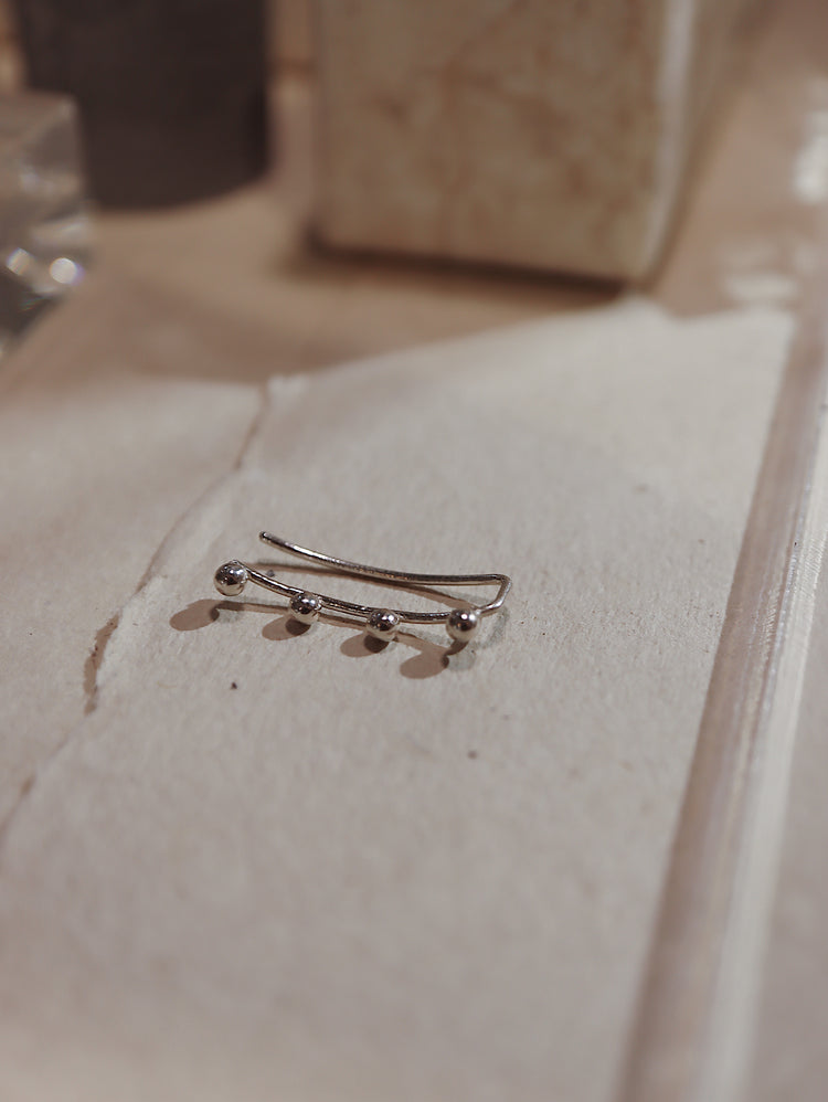 Silver 925 dot ear climber earring (1pc)