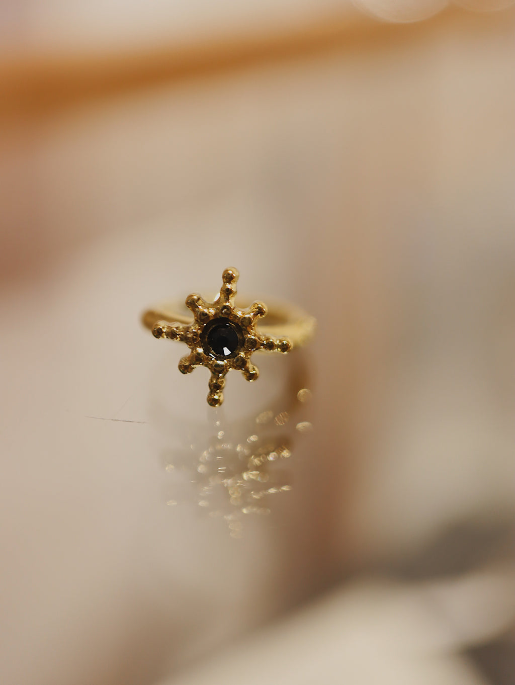 Starburst stainless steel earrings