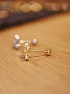 Cz 925 silver stud piercing earring (1pc)