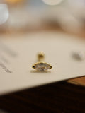 Marquise cz 925 silver piercing stud earring (1pc)