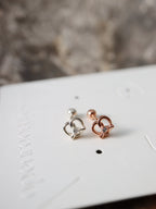 S925 Pretzel cz screw back piercing earring