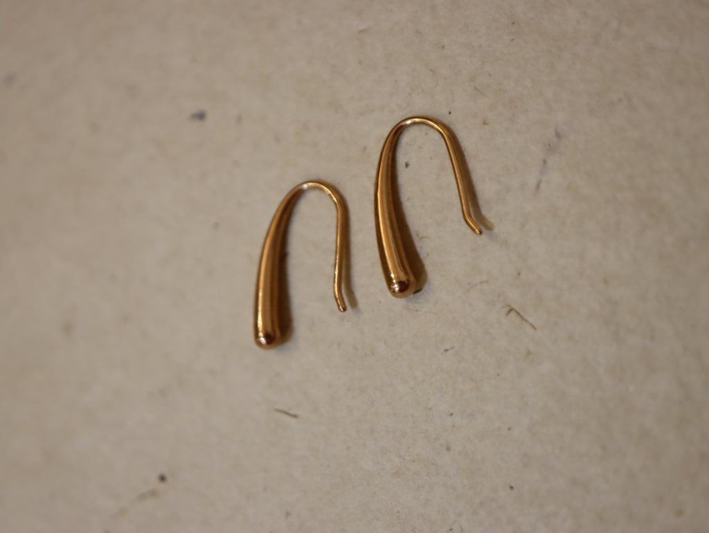 Wire hook stainless steel rosegold earrings