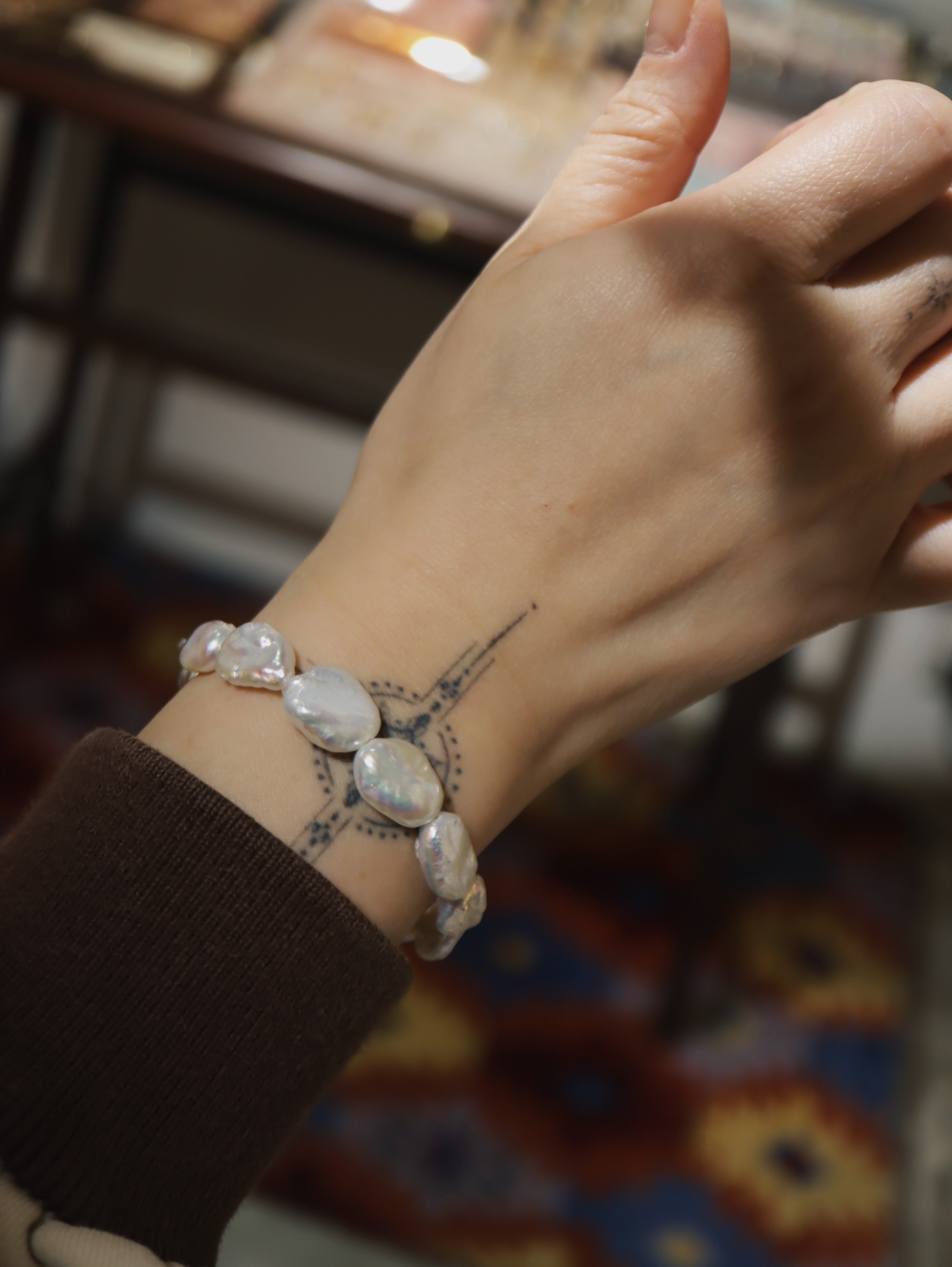 Fresh water pearl 925 silver bracelet