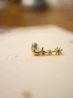 Moonlit Star-trail Stud Surgical Steel Earring Piercing