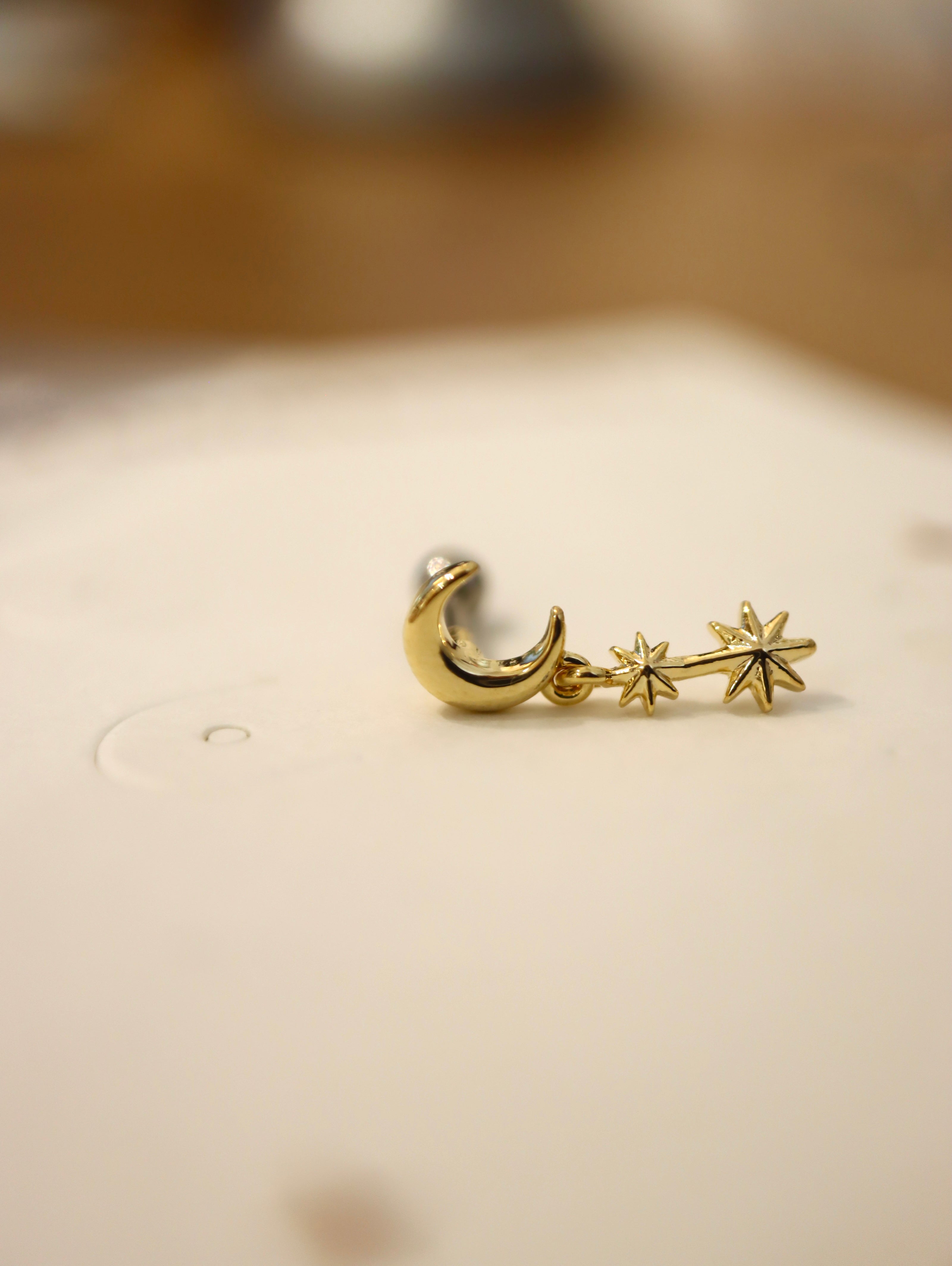 Moonlit Star-trail Stud Surgical Steel Earring Piercing