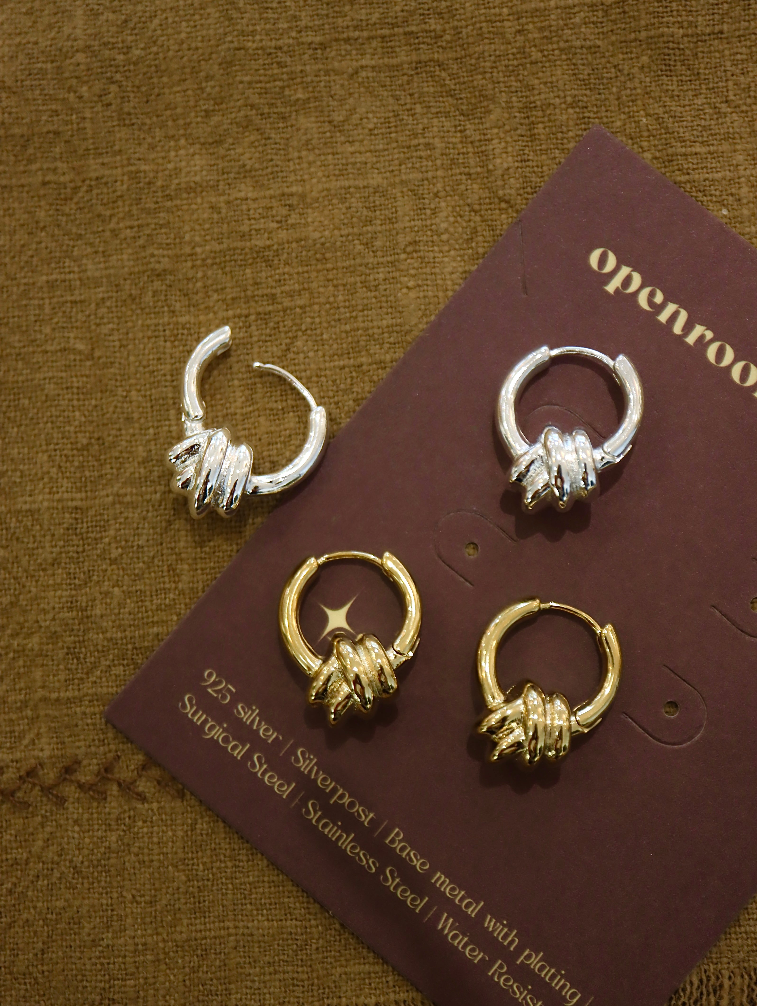 Rope Knot Hoop Earrings