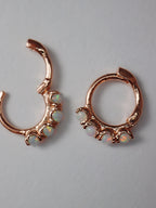 4opal mini s925 hinge earrings