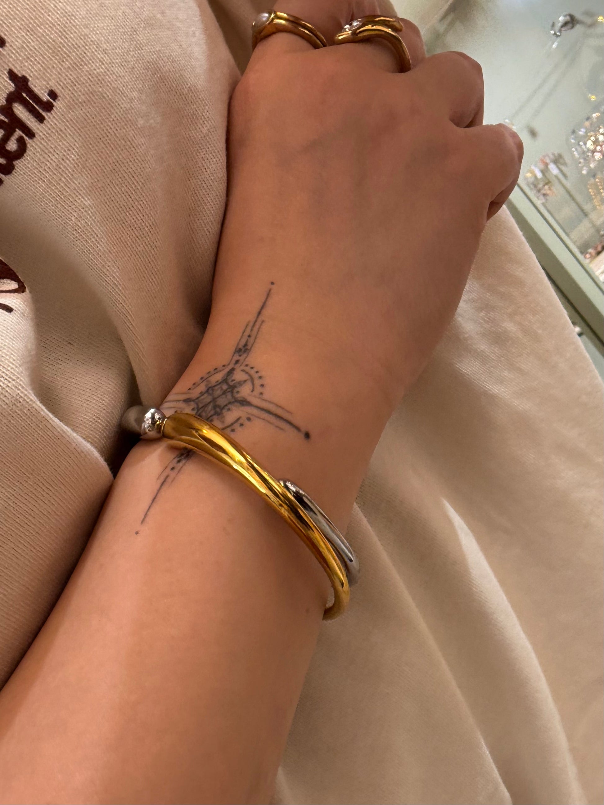 Open size stainless steel bangle
