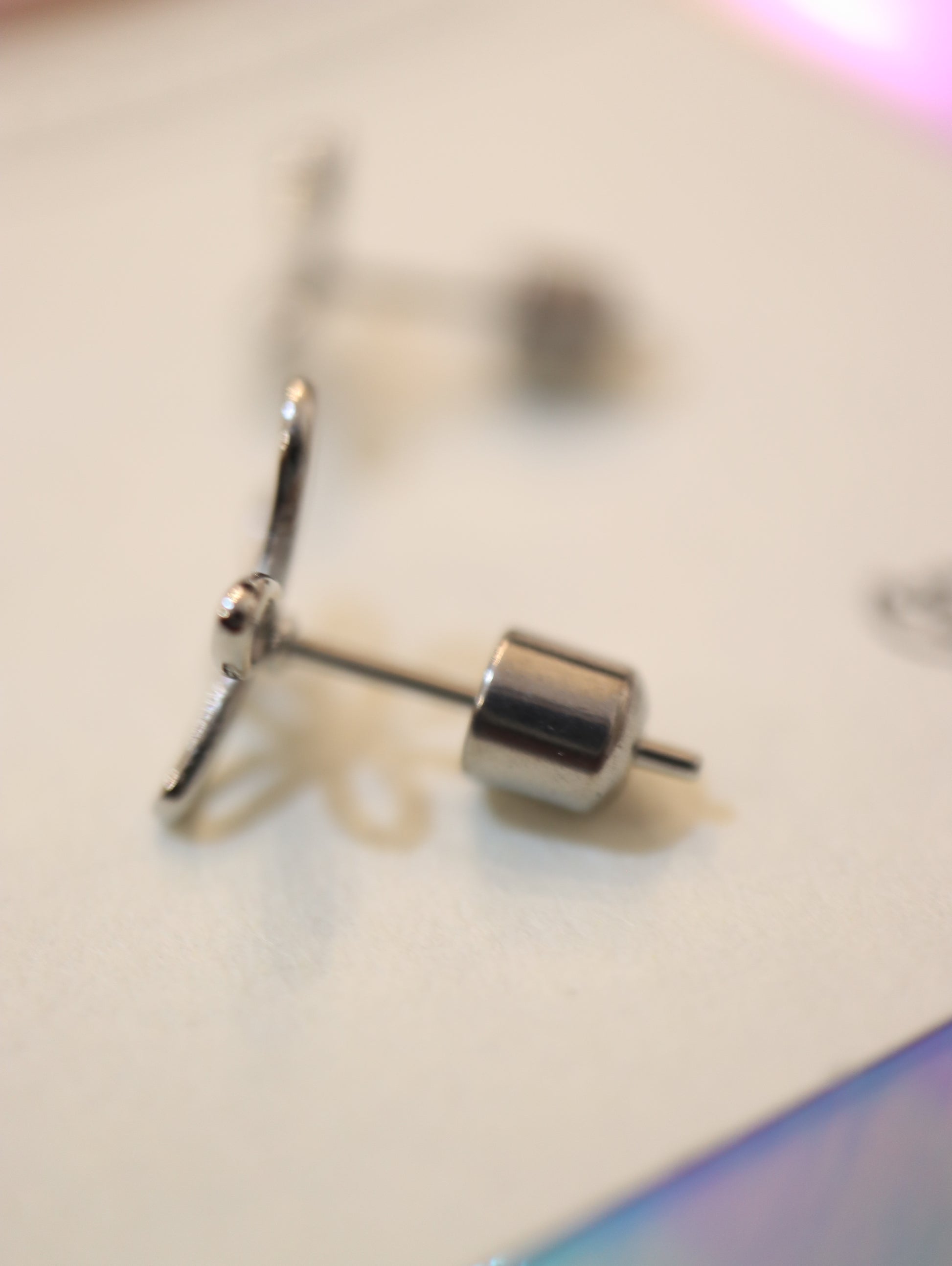 Floral stainless steel earrings