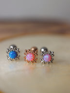 Opal screw ball end piercing