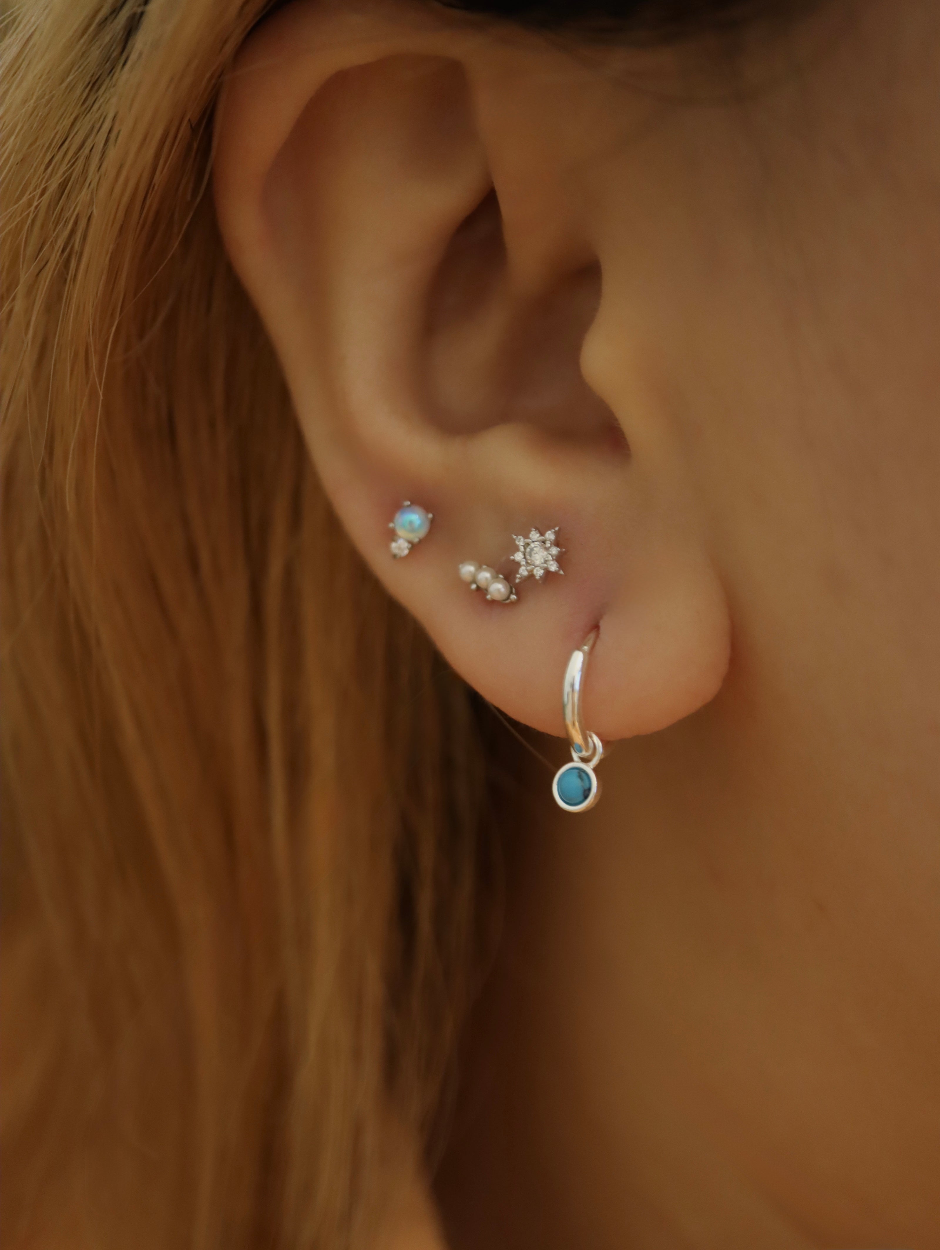 Nebula Glow Stud Surgical Steel Piercing Earring (1pc)