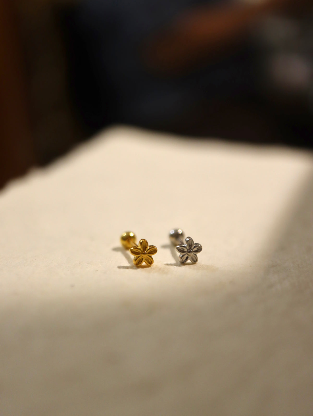 Petal Stud 925 Silver Piercing Earring (1pc)