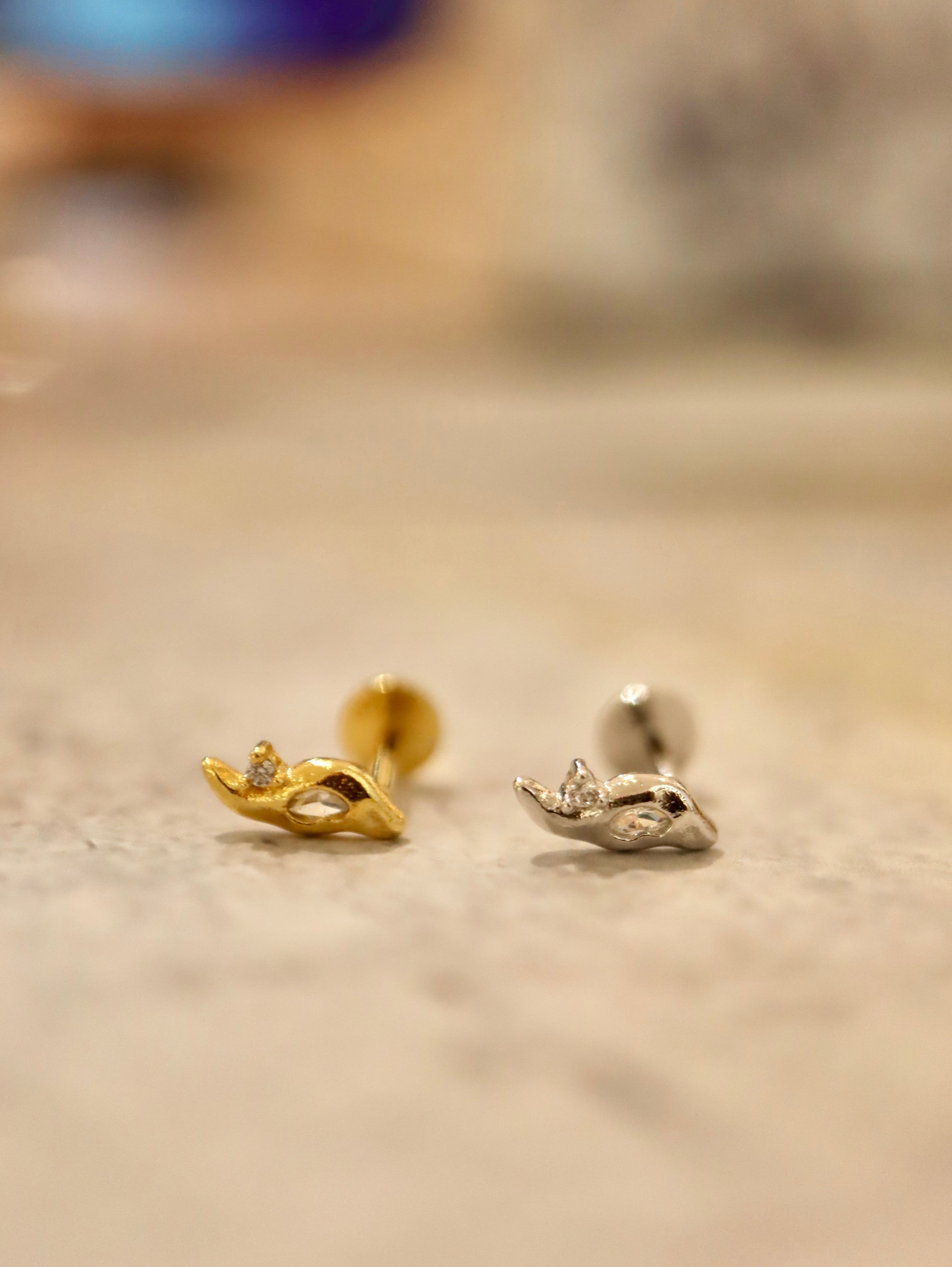 Swift Stud 925 Silver Flat back Piercing (1pc)