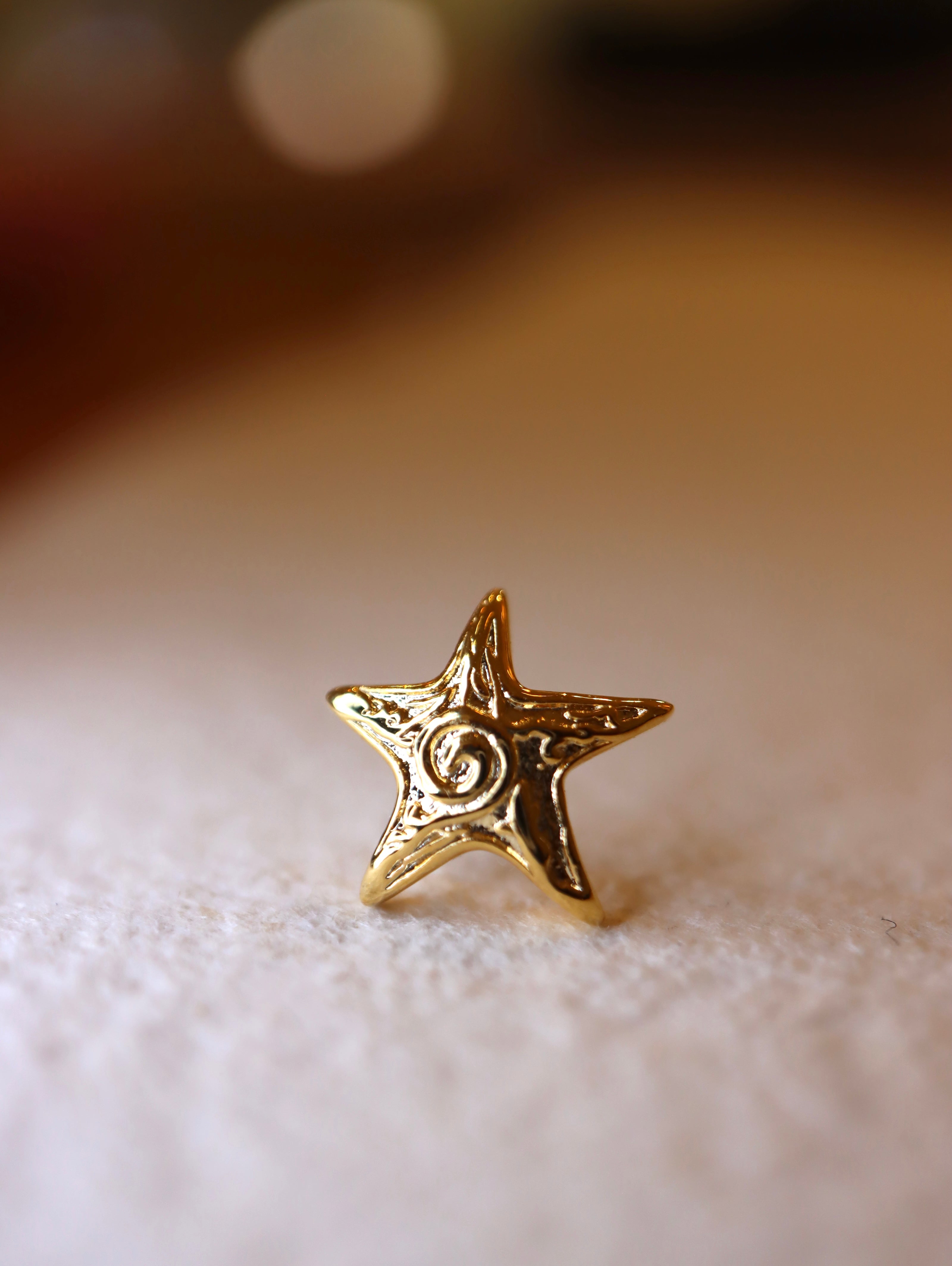 Starlight Spiral Stud Earrings
