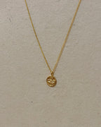 Bee coin 925 silver necklace