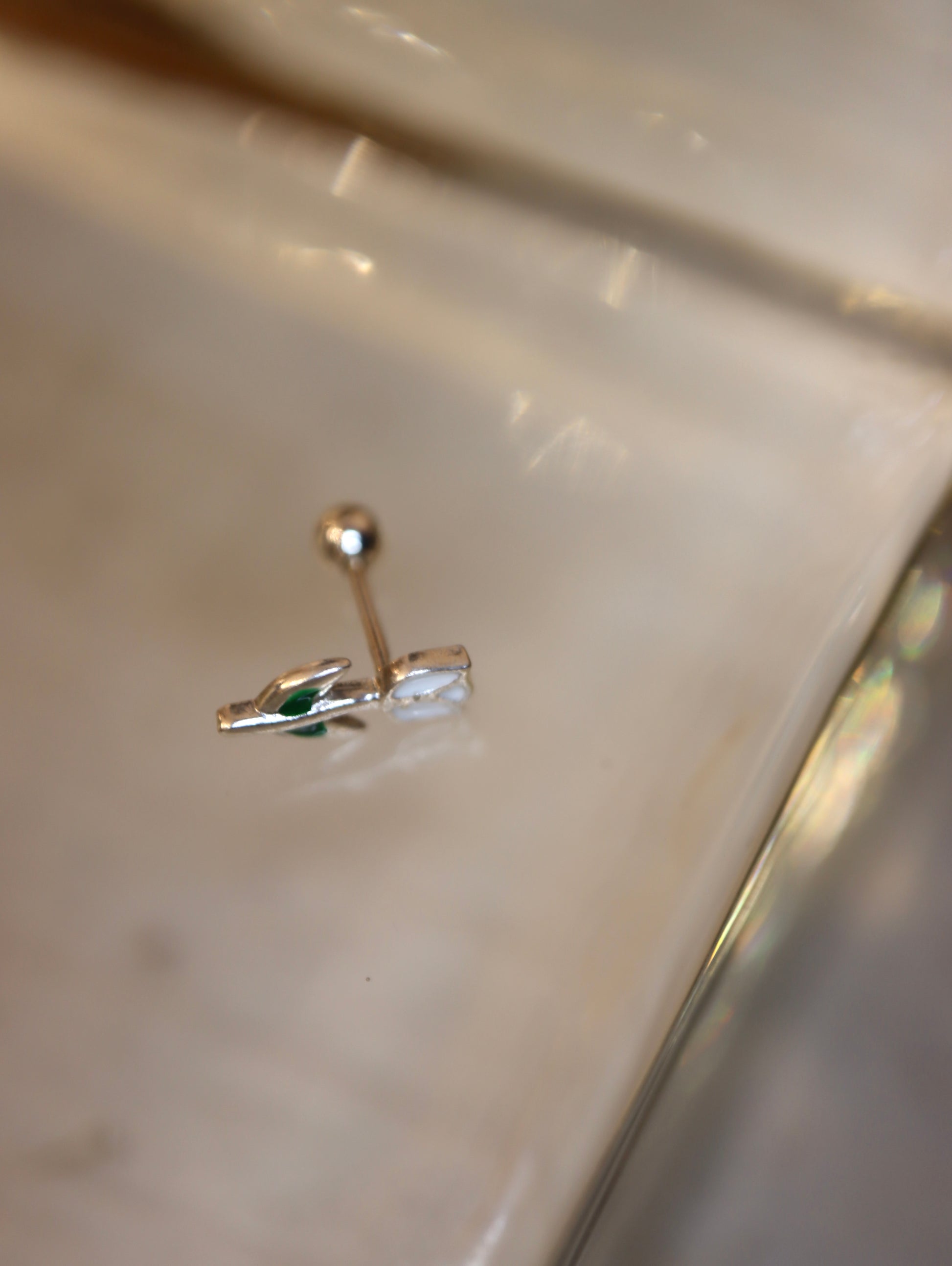 Floral 925 silver piercing earring