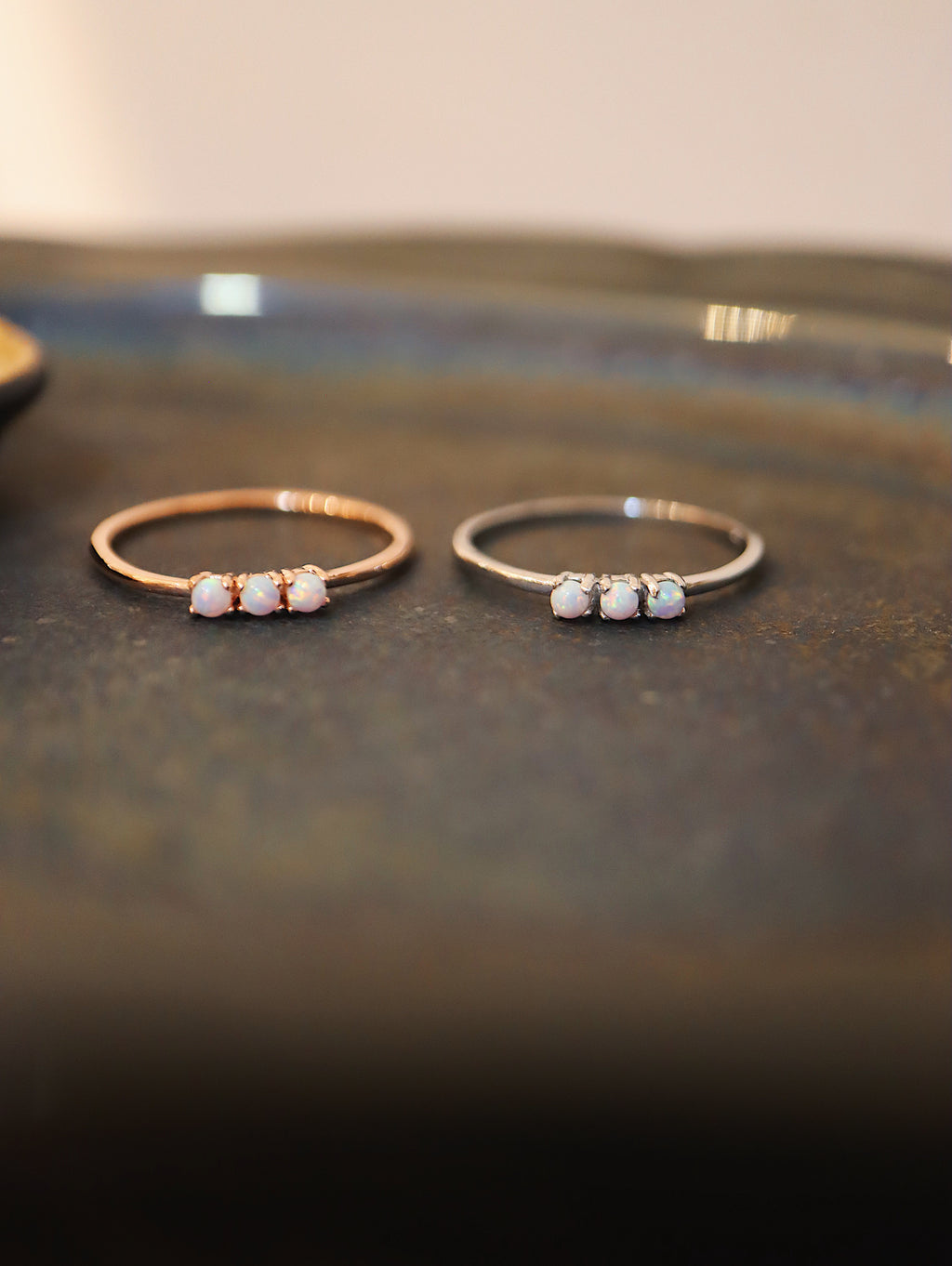 Triple Opal 925 silver ring