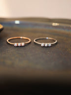 Triple Opal 925 silver ring