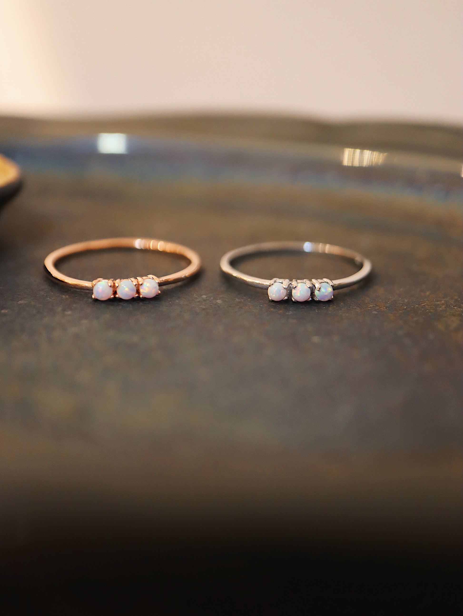 Triple Opal 925 silver ring