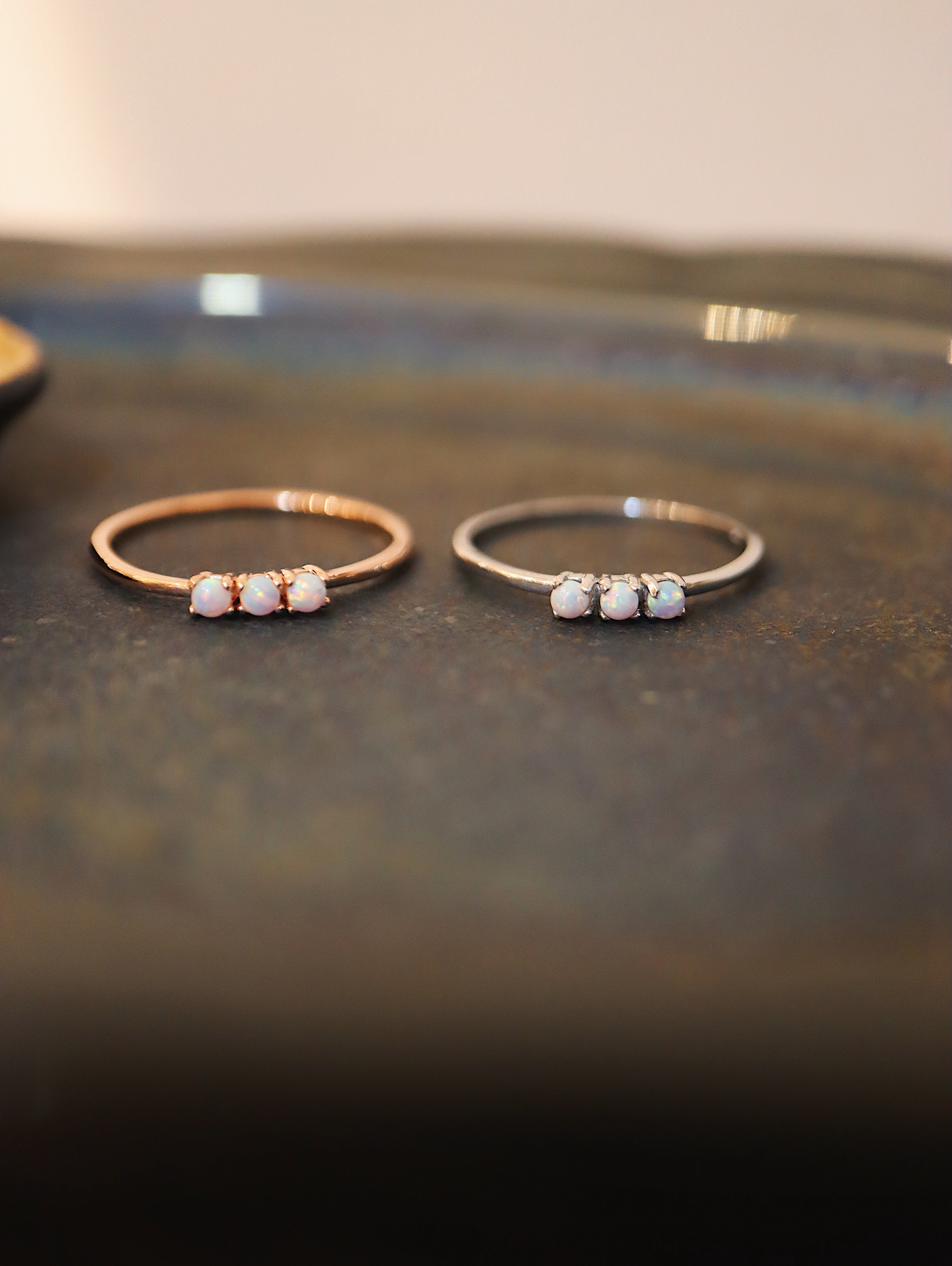 Triple Opal 925 silver ring