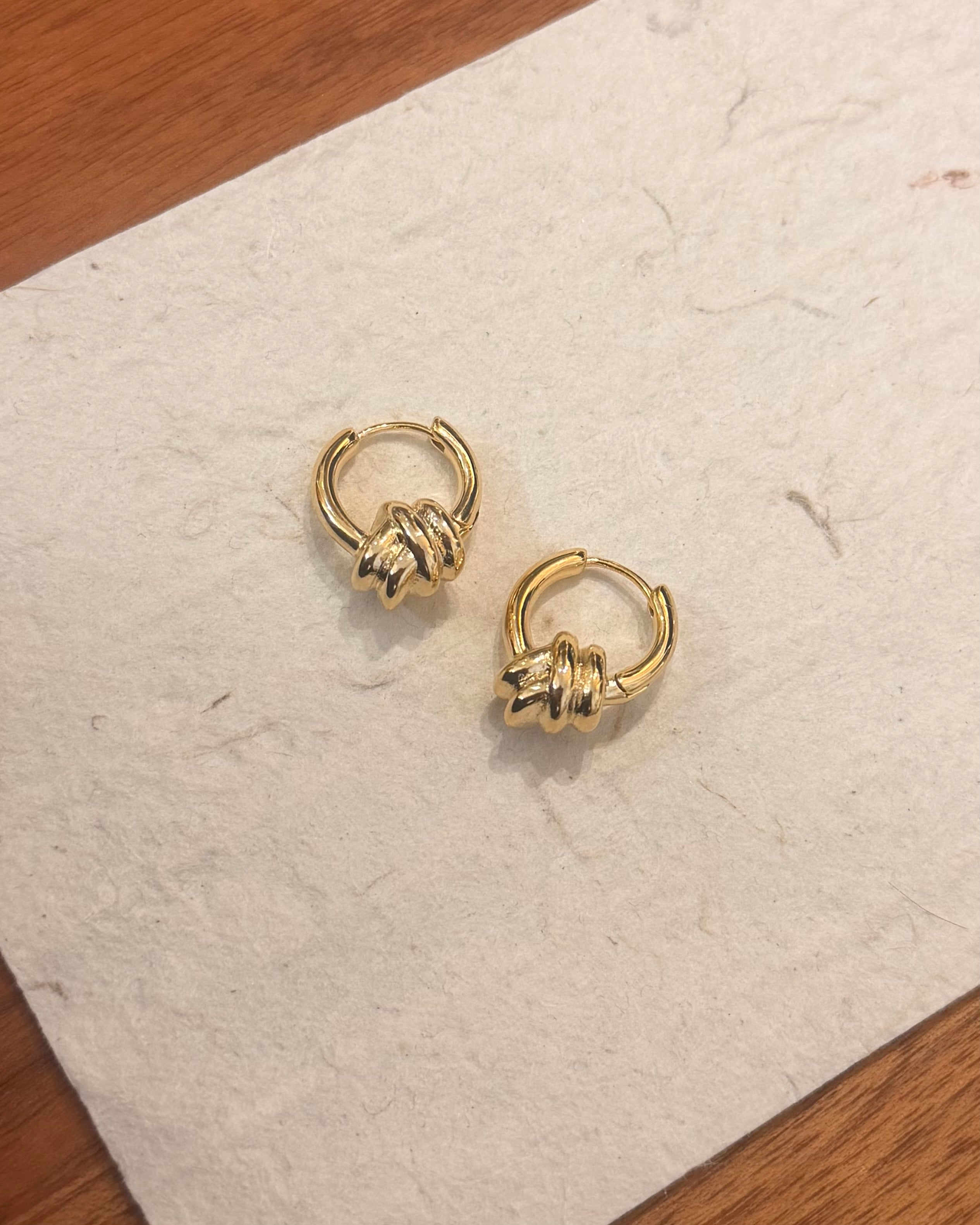 Rope Knot Hoop Earrings