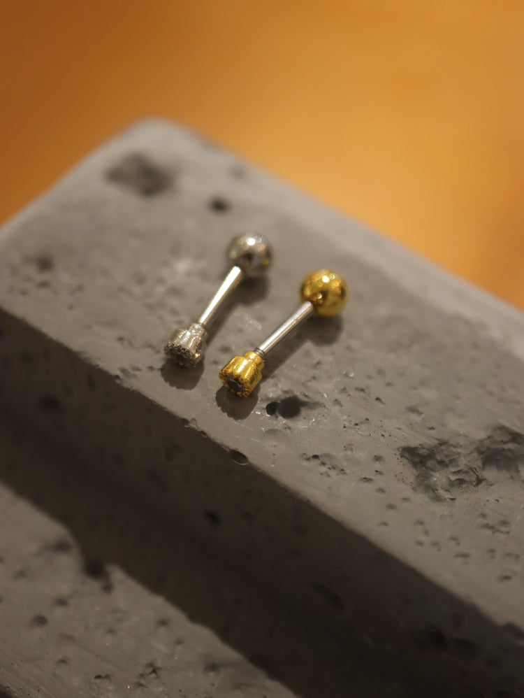 Round cz mini surgical steel stud piercing